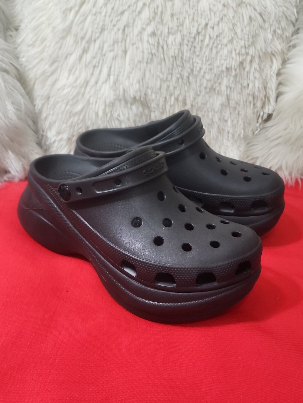 CROCS Classic Bae Women's Black Slip-On Clog with Heel Strap
